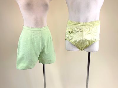 VINTAGE HIS & HERS SHORTS. Hers W 24", L 16"; his W 30", inseam 13", good condition