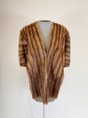 VINTAGE 1940s FUR STOLE. L 20"-30", minimal crushing, see photos