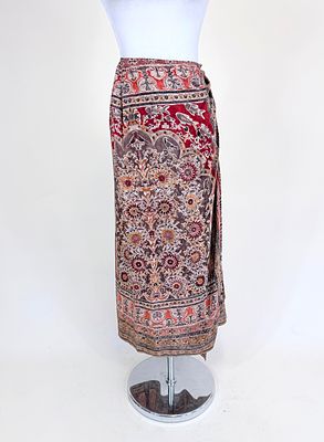 DEADSTOCK EMANUEL UNGARO SILK WRAP SKIRT, 1990s. W 28", excellent condition
