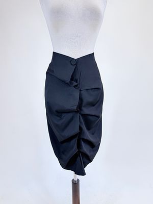 ALEXANDER MCQUEEN WOOL TWILL SKIRT, Y2K. W 30", excellent condition