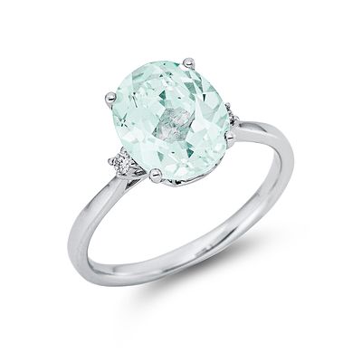 Ring 2,58 ct. Amethyst, Diamonds 750 White gold 18 kt. Product Description:
Material: White