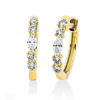Earrings 0,21 ct. Diamonds 750 Yellow gold 18 kt. Product Description:
Material: Yellow gold
