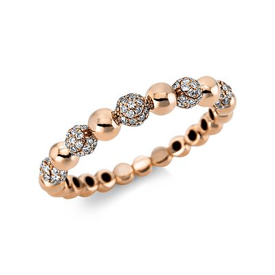 Ring 0,35 ct. Diamonds 750 Rose gold 18 kt. Product Description:
Material: Rose gold
Alloy: