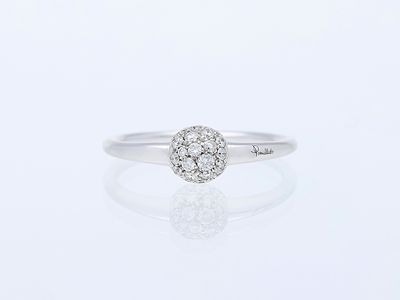 Pomellato M'ama non M'ama Ring Diamonds 750 White gold 18 kt. certificate. Product Description: 