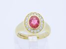 Ring 1,81 ct. Tourmaline, Diamonds 585 Yellow gold 14 kt. IGI certificate. Product Description: Image - 5