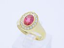 Ring 1,81 ct. Tourmaline, Diamonds 585 Yellow gold 14 kt. IGI certificate. Product Description: Image - 7