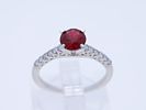 Ring 1,45 ct. Spinel, Diamonds White gold 18 kt. IGI certificate, new. Product Description: Image - 5