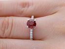 Ring 1,45 ct. Spinel, Diamonds White gold 18 kt. IGI certificate, new. Product Description: Image - 9