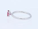 Ring 0,86 ct. Ruby, Diamonds 750 White gold 18 kt. IGI certificate. Product Description: Image - 2