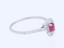 Ring 0,63 ct. Ruby, Diamonds 750 White gold 18 kt. IGI certificate. Product Description: Image - 5