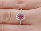 Ring 0,63 ct. Ruby, Diamonds 750 White gold 18 kt. IGI certificate. Product Description: Image - 9