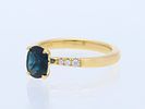 Ring 1,12 ct. Sapphire, Diamonds 750 Yellow gold 18 kt. IGI certificate. Product Description: Image - 1