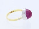 Ring 5,65 ct. Ruby, Diamonds 585 Yellow gold 14 kt., 925 Silver IGI certificate New. Product Image - 3