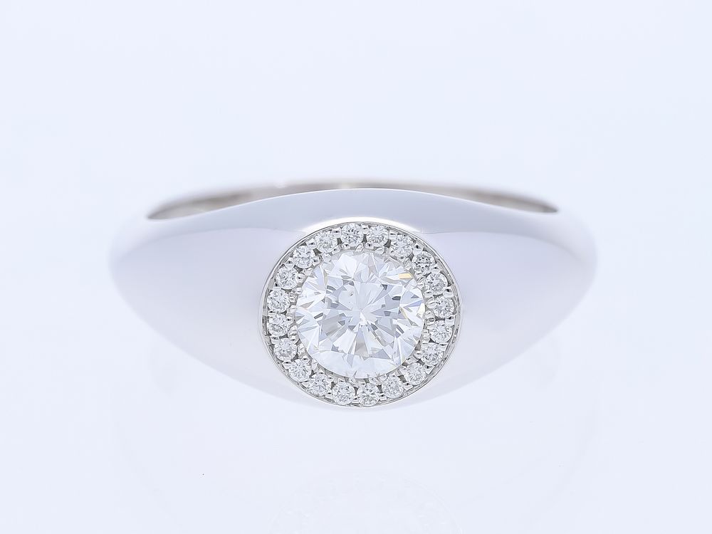 Ring 1,20 ct. Diamond, Diamonds 585 White gold 14 kt. IGI certificate New. Product Description: 