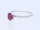 Ring 0,97 ct. Ruby, Diamonds 750 White gold 18 kt. IGI certificate. Product Description: Image - 1