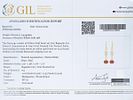 Earrings 3,55 ct. Diamonds, Rubies, Aquamarines 585 gold 14 kt. GIL certificate. Product Image - 5