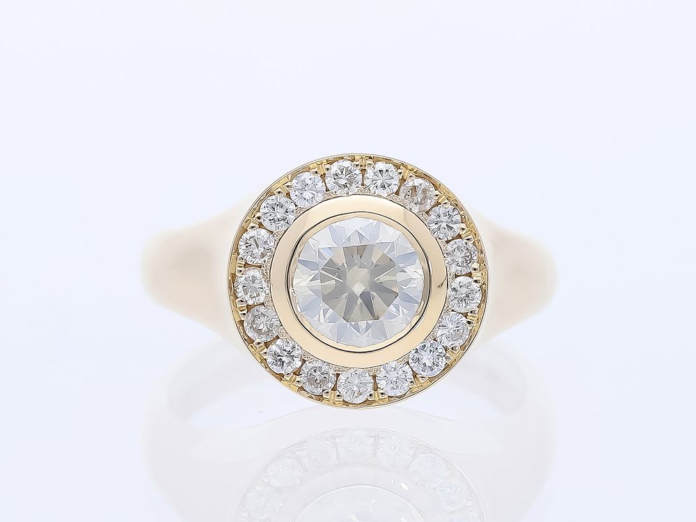 Ring 1,52 ct. Diamond, Diamonds 585 Yellow gold 14 kt. IGI certificate New. Product Description: 