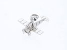 vintage Cartier pendant airplane 750 white gold 18 carat Cartier certificate original case. Produ Image - 1