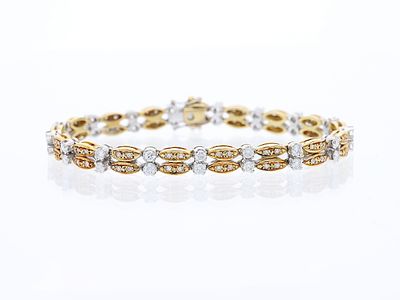 Bracelet 3,00 ct. Diamonds 585 gold 14 kt. Product Description: 
Material: White gold, Yellow 
