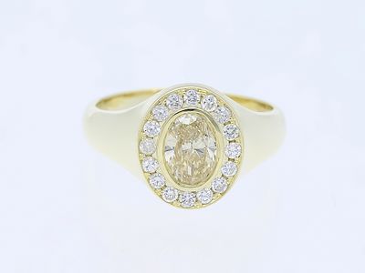 Ring 1,25 ct. Diamonds 585 Yellow gold 14 kt. GIA certificate. Product Description: 
Material: 