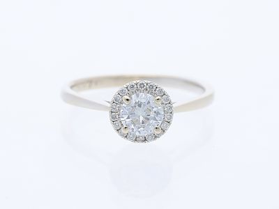 Ring 0,57 ct. Diamonds 750 White gold 18 kt. IGI certificate New. Product Description: 