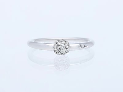 Pomellato M'ama non M'ama Ring 0,15 ct. Diamonds 750 White gold 18 kt. Originalzertifikat 