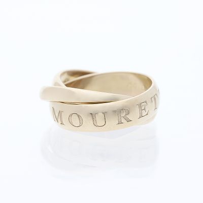 Cartier Trinity Amouret Ring 750 White gold 18 kt. original Certificate. Product Description: 