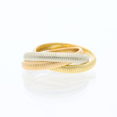 Cartier Trinity Ribbed Design Ring 750 White gold 18 kt. Product Description: 
Brand: Cartier 
