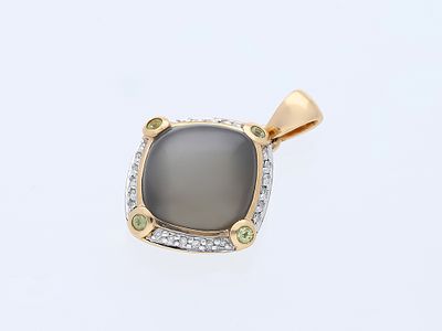 Anh&auml;nger Mondsteine, Peridote, Diamanten 585 Rose Gold. Artikelbeschreibung: 
Material: Rose 