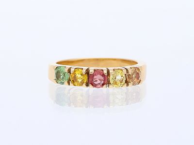 Ring 1,62 ct. farbige Saphire 585 Rose Gold 14 Karat. Artikelbeschreibung: 
Material: Rose Gold 