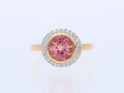 Ring 2,20 ct. Turmalin, Diamanten 585 Rose Gold 14 Karat. Artikelbeschreibung: 
Material: Rose 