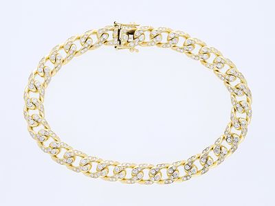 Armband 6,00 ct. Diamanten 750 Gold / 18 Karat. Artikelbeschreibung: 
Material: Gelbgold 
