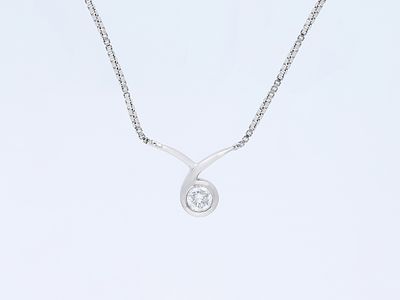 Kette 0,45 ct. Diamant 750 / 18 Karat. Artikelbeschreibung: 
Material: Wei&szlig;gold 
Legierung: 750 