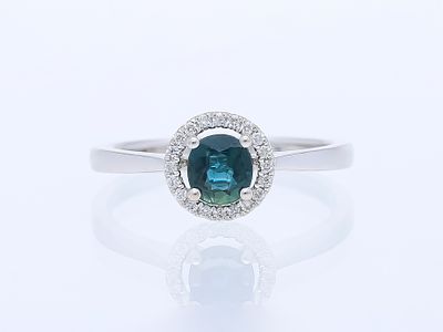 Ring 0,70 ct. Saphir, Diamanten 750 Gold / 18 Karat IGI Zertifikat. Artikelbeschreibung: 