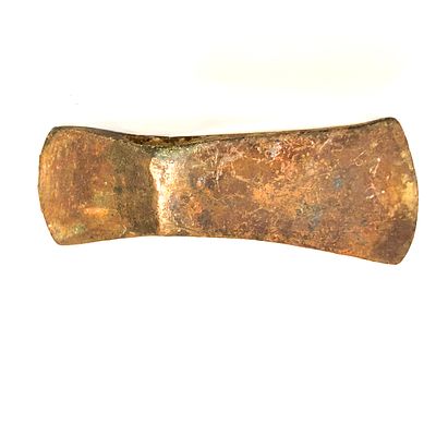 A BRONZE AXE HEAD. 2nd millennium BCE. 9.3 cm. With nice brown patina and in very good 