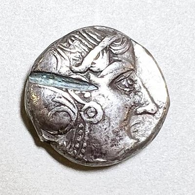 Satrap Mazakes, Mesopotamia, 331 - 322 BCE. Silver tetradrachm, 16.86 gr. Obv: Head of Athena 