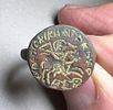 A Christian Bronze Ring Depicting the Sacred Horseman Spearing the Evil. 4th - 5th century CE. Image - 2