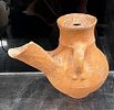 A Terracotta “Beer” Jug. Iron Age II, 8th-7th century BCE. 16.8 cm high. With perforated mouth Image - 3