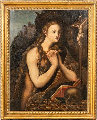 German Artist around 1600, Maria Magdalena. Oil on canvas. Framed. 80 x 60 cm.