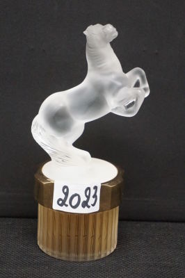 LALIQUE - Factise parfumflacon - "Le cheval" - Gesigneerd - Met originele doos - H: 19,5 cm