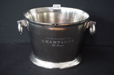 MOOIE OVALE CHAMPAGNEKOELER - "CUVEE DE PRESTIGE - CHAMPAGNE DU LOUVOIS" - H: 25 cm - L: 40 cm