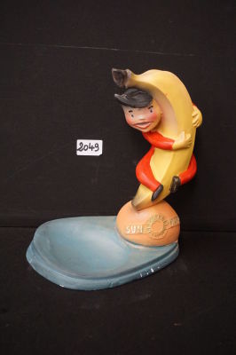 PUBLICITAIR BEELD IN GIPS - Polychroom - Vintage stijl - "SUN DROP" - H: 28 cm