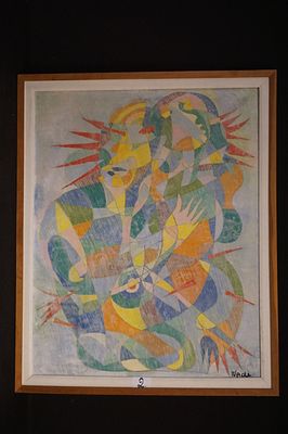 GEORGES WESCHE (1908 - 1995) - "Dieux de la mer" - olieverf op doek - gesigneerd - achteraan 