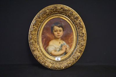 JOZEF DELIN (1821 - 1892) - "meisje met bloemen" - olieverf op doek - gesigneerd - gedateerd 