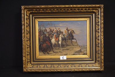 JULIUS JOSEPH GASPAR STARCK (1814 - 1884) - "de sultan Fatih Mahmet II en zijn Ottomaanse 