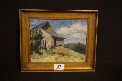 RICHARD HEINTZ (1871 - 1929) - "Ardeens landschap" - olieverf op paneel - gesigneerd - 27 x 34 cm