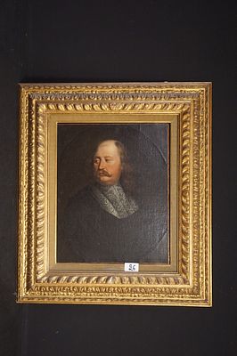 prachtig XVII eeuws schilderij - "portrait de Philippe de Champagne" - in de stijl van JACOB 