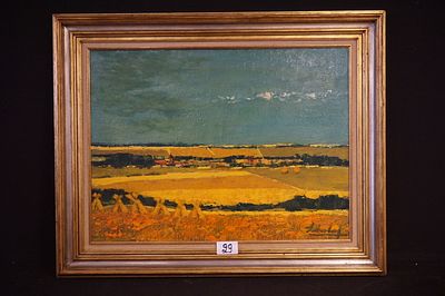 MAURICE SCHELCK (1906 - 1978) - "zomer te Latem" - olieverf op paneel - gesigneerd - achteraan 