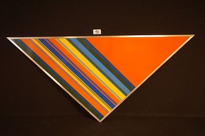 GUY VANDENBRANDEN (1926 - 2014) - "Untitled" - "Lineaire asbstractie" - lakverf op paneel - 