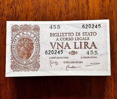 Lot of 61 Banknotes – 1 Lira “VNA” – Kingdom of Italy – 1944 Decree – Excellent Condition
. Lot 